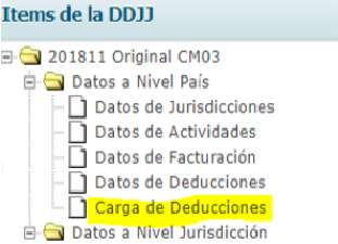 Acceso Modulo Deducciones